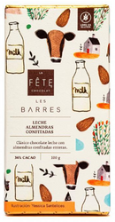 Leche Almendras Confitadas | 34% cacao | Barra 100 g