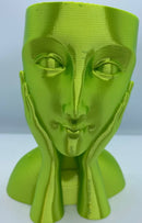 Macetero Cara Mujer (verde)